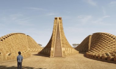 Wood and Straw Bale Malawian Secondary School